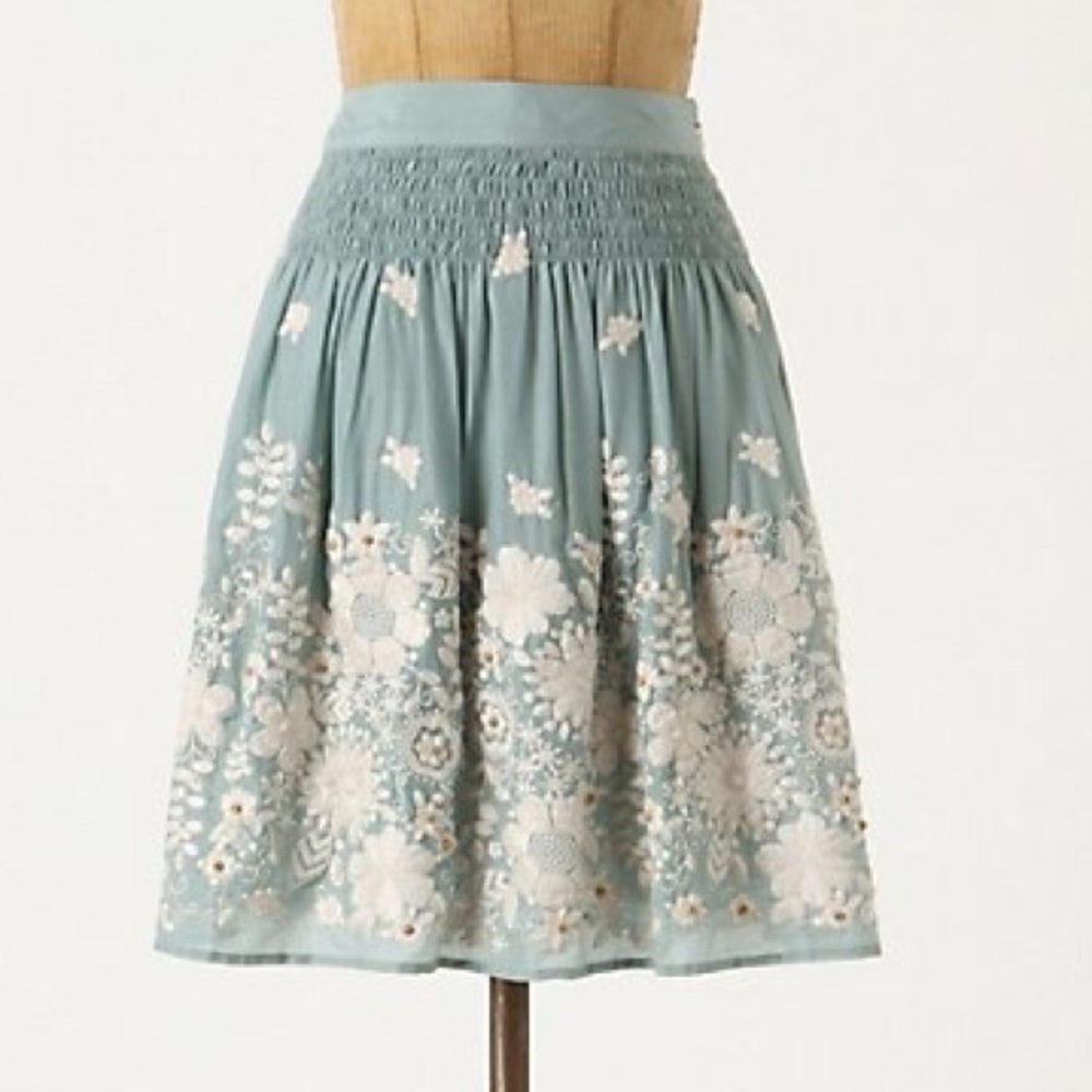 Anthropologie Sagebrush Skirt